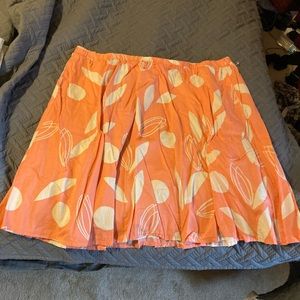 Lane Bryant 22/24 Peach abstract skirt